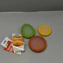 Winb Set of 4 Reusable Fruit and Veggie Savers - Ideal for Avocados, Tomatoes, Apples, Garlic, Onions, and More (Red & Yellow & Orange & Green)