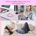 SAMONPOW USB C to USB C Cable for iPhone 17 16 Charger Cord 3.3FT 60W Type C Charger Cord Pink Red Jade Beaded USBC Phone Cable Fast Charging for iPhone 17 16 15 Pro Max for Samsung Galaxy S25 S24