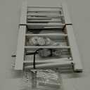 Dog Gate - 18"-45" Adjustable Extra Wide Metal Baby Gate to Step Over, 10" Tall Small Pet Gate with 3 Extension Kits, Pressure Mounted for Doorways & Stairs (White)