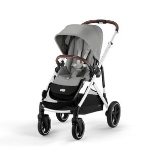 Gazelle S Stroller - Silver Frame with Stone Grey Seat