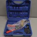 Orion Motor Tech Brake Bleeder Kit with Hand Vacuum Pump and Adapters, Brake Bleeding Kit for Brake Fluid Power Steering Fluid More, Vacuum Brake Bleeder Pump with Pressure Gauge (Blue)