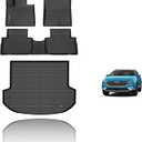 KELCSEECS All Weather Floor Mats & Cargo Liner Custom for 2023 2022 2021 Hyundai Santa Fe Automotive Car Mats Floor Liners Trunk Mat Hyundai Santa Fe Floor Mats Cargo Mat Trunk Liner Black