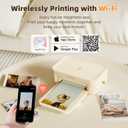 HPRT CP4100 Photo Printer - Plus 4x6 Bluetooth Instant Picture Printer with 20 Sheets & Ribbon - Wi-Fi, Premium Dye Sublimation - 300 DPI Display Resolution - Editing App for Fun, Creative Photos