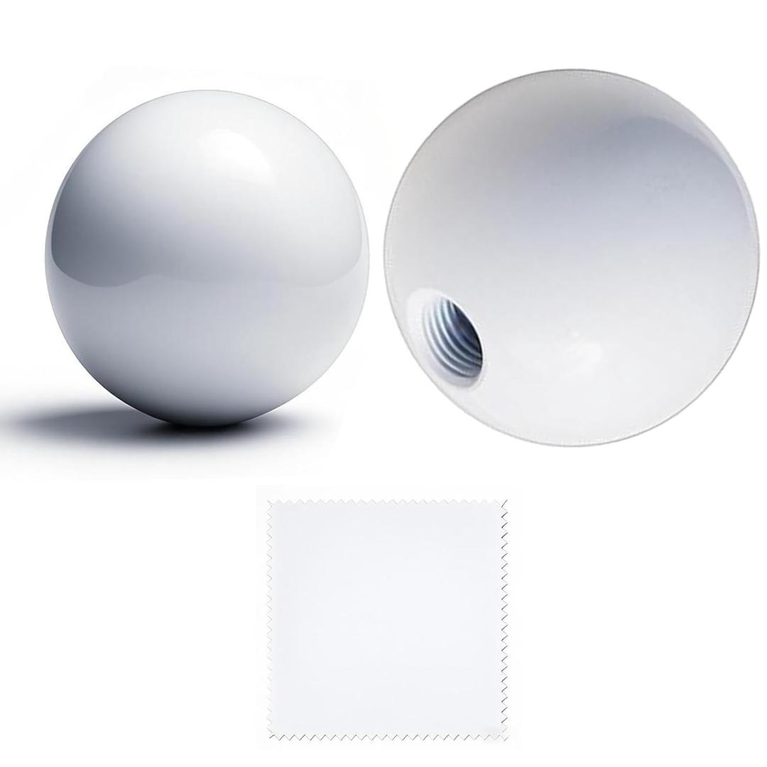 2PCS Lamp FinialsDecorative Finial Knob and Lamp Toppers Screw On for Lamp and Lamp Shade, 1/4-27 Thread, 0.98" Diameter, Finials for Lamps, Finials for Table and Floor Lamps Shade (White)