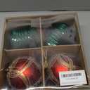 4.7" Large Plastic Christmas Balls Ornaments Set of 4, Glitter Shatterproof Christmas Bulbs Ornaments for Xmas Tree Decorations, Red and Green Ornament for Tree, Mantel, Garland, Winter, Holiday Decor