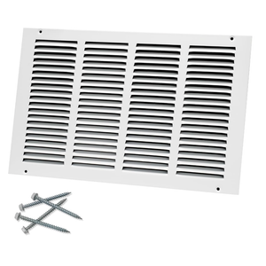 16"W x 10"H [Duct Opening Size] Steel Return Air Grille, Air Return Vent Cover for Ceiling and Sidewall - HVAC Air Vent Covers - [Outer Dimensions: 17.75"W x 11.75"H]