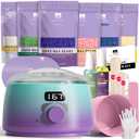BLITZWAX Brazilian and Bikini Waxing Kit for Women, Hard Wax Warmer for Face, Legs, and Body, At Home Hair Removal Kit, Beginner Friendly, Quick Heating, 32pcs Wax Spatulas