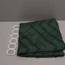 Dark Green Boho Shower Curtain 72 x 72 Inches Woven Fabric Shower Curtain Tufted Chervon Textured Shower Curtains Modern Minimalist Shower Curtains for Bathroom