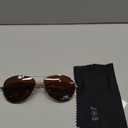 J+S Premium Military Style Classic Aviator Sunglasses, Polarized, 100% UV protection for Men Women (Gold Frame/Brown Lens)