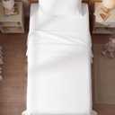 Twin Size 3 Piece Sheet Set - Comfy Breathable & Cooling Sheets - Hotel Luxury Bed Sheets for Women & Men - Deep Pocket, Easy-Fit, Extra Soft & Wrinkle Free Sheets - Antique White Oeko-Tex Bed Sheets