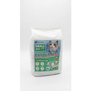 Pet Soft Disposable Cat Diapers  Diaper for Female & Male Cats, Puppy Doggie Diapers for Female Dogs with Adjustable Foam Tail Hole, Small (24Pcs, GN Flowers)