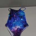 Idgreatim Little Girls One Piece Swimsuits Quick Dry Beach Swimwear Bathing Suit for Beach 3-12 Years (5-6 Years, Galaxy Blue)