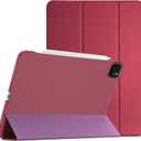 ProCase for iPad Pro 11 Inch Case 2022/2021/2020/2018(4th/3rd/2nd/1st Generation), iPad Pro 11" Slim Stand Hard Back Cover Shell Smart Folio Compatible with Pencil/Support Auto Wake/Sleep -Wine