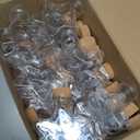 Yinkin 30 Pcs 5.5 oz Star Sand Art Bottles Plastic Clear Sand Bottles with Lids Candy Jars for DIY Craft Decoration Party(Cork Lid)