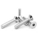 M10 35mm Screws, M10-1.5x35mm Flat Head Socket Cap Screw and Bolt,Stainless Steel Countersunk Bolts,Full Thread,Allen Hex Drive, Bright Finish, Machine Thread, Coarse Thread,10Pcs