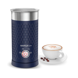 SIMPLETASTE Milk Frother, 4in1 Electric Milk Frother and Steamer, Automatic Warm and Cold Foam Maker and Milk Warmer for Latte, Cappuccinos, Dark Blue