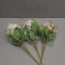 Tigeen 6 Bundles Artificial Bouquet Flowers Artificial Peonies Faux Roses Hydrangea Flowers Bouquet for Wedding Table Centerpiece Floral Vase Decor (White,Pink)