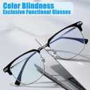 Color Blind Glasses for Men/Women, Premium High Contrast Colorblind Glasses, Red Green Color Blind Glasses for Outdoor and Indoor