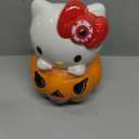 Silver Buffalo Sanrio Hello Kitty Halloween Pumpkin Jack O'Lantern 3D Sculpted Ceramic Cookie Snack Candy Jar (Medium)