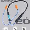 MIPEACE Bluetooth Earplug Headphones, Neckband Wireless Earbuds earplugs-29db Noise Reduction isolating in-Ear earplug Earphones and Controls,IPX6 sweatproof,20+Hour Battery(Blue Orange)