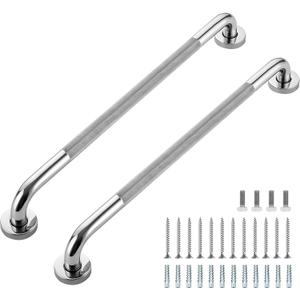 Grab Bars for Shower, 2 Pack 24-Inch Anti Slip Shower Handles for Elderly, Safety Shower Grab Bar, Stainless Steel Handicap Grab Bars for Bathroom (Polished Nickel 1" Diameter)