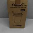 20 oz 100 Pack Clear Plastic Cups with Lids, Sturdy Iced Coffee Cups with Sip Lids, Disposable Food Safe Smoothie Cup for Cold Drinks, Juice, Milkshake