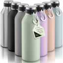 SipX Triple-Insulated Stainless Steel Water Bottle - 32oz. With Cover Lid, BPA-Free Reusable Insulated Water Bottle Keeps Cold For 24 Hours, (Green)