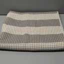 BUAGETUP Outdoor Rug 3'x 5',Grey and White Striped Area Rug Hand-Woven Cotton Porch Rug Machine Washable Indoor/Outdoor Area Rug Floor Mat for Farmhouse Living Room Bedroom