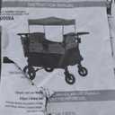Jeep Wrangler Deluxe 4 Seater Stroller Wagon by Delta Children - Premium Quad Stroller Wagon for 4 Kids with Convertible Seats, Adjustable Push/Pull Handles, Removable Canopy & Flat Fold, Grey