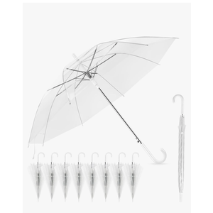 Clear Wedding Umbrellas Bulk, High-Visibility Transparent Rain Umbrella, Firm and Durable, Easy Operation, Large Clear Umbrella for Wedding Bride Groom Photography Golf Outdoor