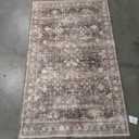 Lahome Oriental Washable Hallway Runner Rug, 2x6 Runners for Hallways Non Slip Ultra-Thin, Vintage Soft Long Carpet for Kitchen Bathroom Bedroom Laundry Room,Brown/Grey (Taupe)