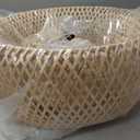 Bamboo Large Plug in Pendant Light with 14ft Handmade Woven Light Cord, Dimmable Switch, Rustic Basket Hanging Lamp for Bedroom Kitchen Island Farmhouse Dining Room Living Room,17.8 inch Width