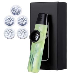 Kazoos for Adults, Jade Style Kazoo Adjustable Tone Professional Kazoo Instrument with Five Flute Diaphragms, Perfect for Music Enthusiasts Party Kazoos Game, Green