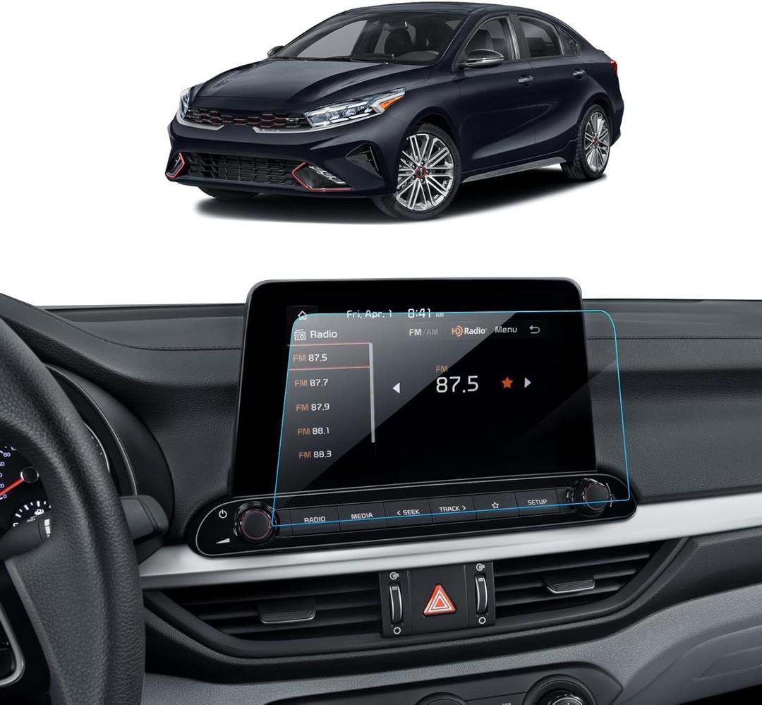 Car Screen Protector for 2019 2020 2021 2022 Kia Forte& 2023 2023 2024 Kia Forte LX/LXS Accessories Navigation Touchscreen Protector Film Tempered Glass HD Clear Anti-Glare 8''