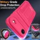 for iPhone Air Case Wallet with Card Holder (4-5Cards) +1 Privacy Screen Protector,[RFID Blocking][Kickstand][Military Drop Protection] Full Camera Protection Wallet Case for iPhone 17 Air (Hot Pink-Air)