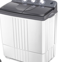 Portable Mini Compact Twin Tub 20Lbs Total Washing Machine White