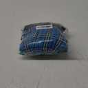 Lidogirl Women Tie-Front Crop Top And Lace Trim Plaid Skirt Set With Stockings XS-2XL (Blue)