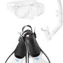 Speedo Unisex-Adult Swim Snorkel Dive Mask Anti-Fog with Nose Cover Adventure Series (MSF Black SIOC)