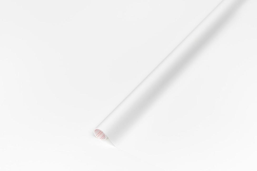D-C-Fix Vinyl Wrap White Matt Plain 67,5 cm x 2 m - Sticky Back Plastic Roll for Furniture, Kitchen & Cupboards - Contact Paper Sticker Self Adhesive Film