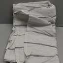 ArtBud Cotton Linen Table Cloths Boho Farmhouse Heavy Fabric Table Cover Burlap Striped Washable Table Top for Parties Coffee Kitchen Picnic Rectangle/Oblong, 55"102"(8-10 Seats) (White-black)