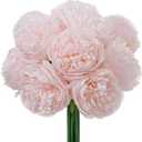 10pcs Artificial Peony Flowers Silk Peonies Real Touch Flower Bouquet for Vase Decor Wedding Table Centerpieces Valentines Gifts (Pink)