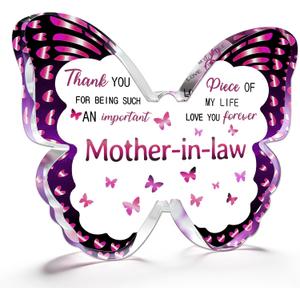 Mother'S Day Decor Gifts For Mother In Law Mothers Day Gifts Unique Birthday Gifts For Mother In Law From Daughter In Law Gift Valentine Day Butterfly Gift Acrylic Plaque Home Decor