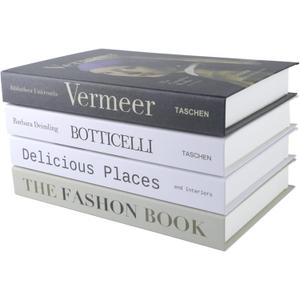 PTShadow 4 Pieces Folding Decorative Books for Home Decor, Black and White Bookshelf Decorations, Library Decorations, Coffee Table Decorations for Home Sweet Stacking Books