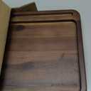 HOLANA Acacia Wood Adjustable C-Shaped Couch Table  360 Swivel Side Table for Sofa - Small End Table for iPad, Laptop, or TV Tray  Eating Trays for Living Room or Bedside Use (Walnut)