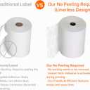 Sticky Thermal Receipt Paper 3 1/8" x 170' | 6 Rolls Linerless Wrinkle-Free Adhesive | For TOAST POS, Epson TM-L90 Sticky Label Paper, Kitchen Order, Delivery & Shipping Labels | Residue-Free