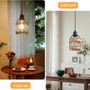 Farmhouse Pendant Light Fixture, Black Pendant Lights for Kitchen Island Industrial Lantern Pendant Light Fixtures with Light Shade, Adjustable Height Hanging Pendant Lighting