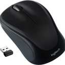 Logitech M317 Wireless Mouse, 2.4 GHz with USB Receiver, 1000 DPI Optical Tracking, 12 Month Battery, Compatible with PC, Mac, Laptop, Chromebook - Black