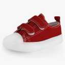Toddler Boys and Girls Low Top Canvas Adjustable Strap Sneakers 24