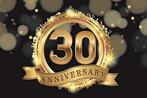 Yeele 10x6.5ft Celebrate 30Th Anniversary Photography Backdrop Birthday Wedding Anniversary Ribbon Party Banner Decoration Background Picture Couple Man Woman Portrait Shooting Studio Props Wallpaper