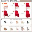 Newwiee 100 Pcs Spandex Chair Covers Bulk - Stretch Folding Flat Front Fitted Universal Chair Protector Pack Removable Washable for Wedding Party Dining Banquet Event (Red)